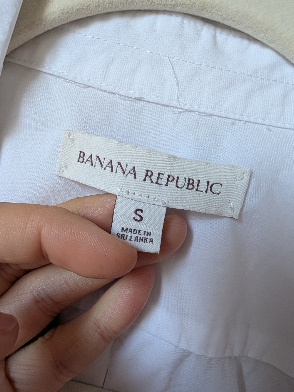 Banana Republic White 100% Cotton Button Down Shirt Size S Classic - Picture 5 of 10